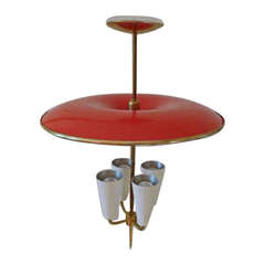 French Mid-Century Modern Pendant Chandelier