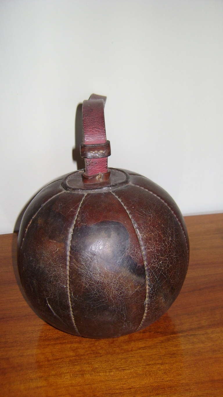 Austrian Antique Leather Boxer's Ball