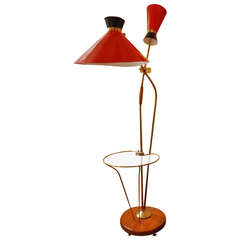 Italian  Stilnovo 1950s Mid-Century Modern Floor Lamp with Stand