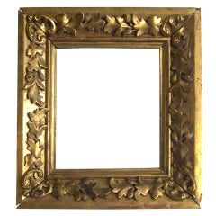 Antique Russian 19 th c Wood Carved and Gilded Frame
