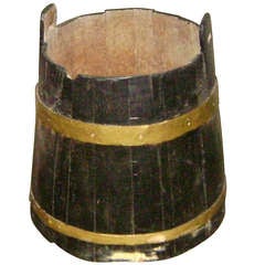 Large antique oak bucket Large antique oak bucket