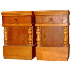 Pair of Art Deco  1940 th Architectural Nightstands