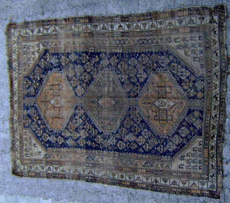 Antique Early 19 th c Sumak Rug