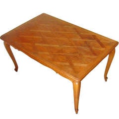 Louis XVI Style Extending  Dining Table with Parquetary