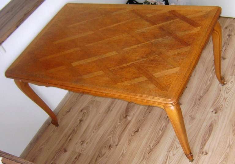 Louis XVI Style Extending  Dining Table with Parquetary
