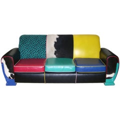 Eames Era Multicolor  Mid- Century Modern 1970th  Sofa