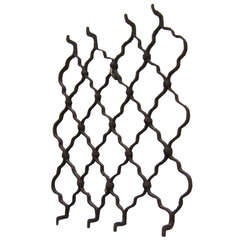 Antique 18 th c Baroque Wrought Iron /Coat Hanger Window gate
