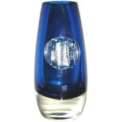 Mid Century Modern Belgium Glass Vase