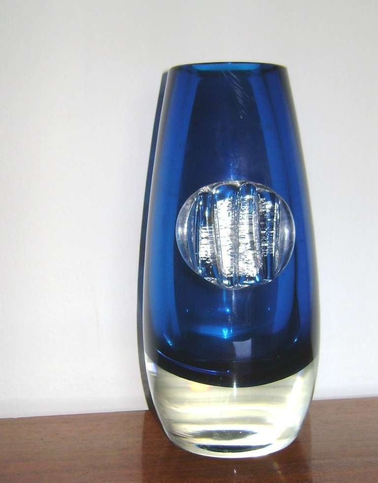 Mid Century Modern Belgium Glass Vase