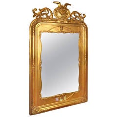 Spectacular Early Biedermeier Large Gilded Mirror
