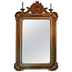 Biedermeier 1820 Mantel Mirror with Candles