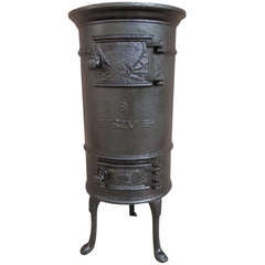 19 th c Small Antique Iron Stove