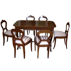 SALE!- Exceptional Complete Austrian Biedermeier Dining Set 1843