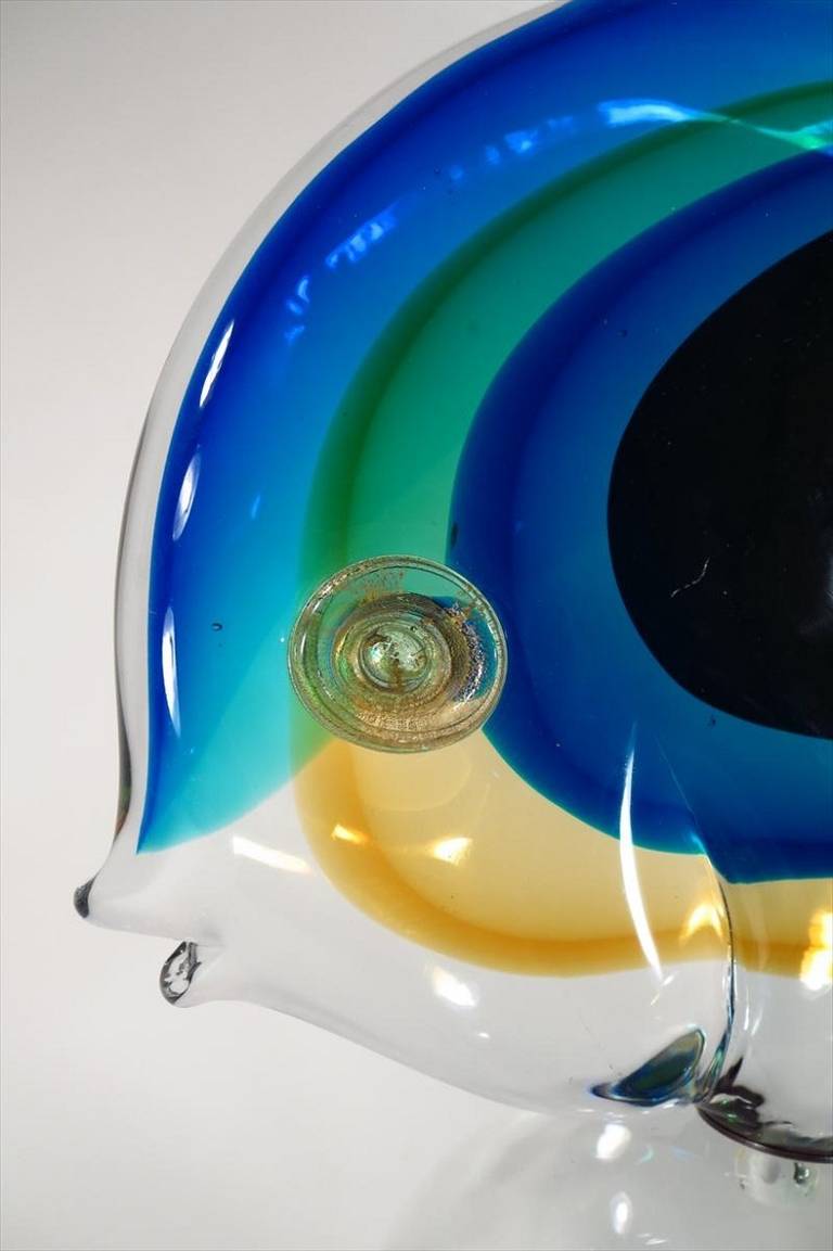 SALE-Oscar Zanetti Italian Modern Glass Fish Sculpture For Sale 2