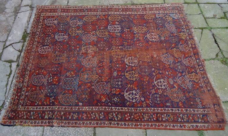 Rare Antique  Early 19 th c Heriz  Serapi Rug