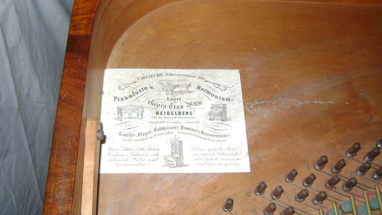 Antque 19th Century Famous Richard Lipp Piano Forte In Good Condition In Boca Raton, FL