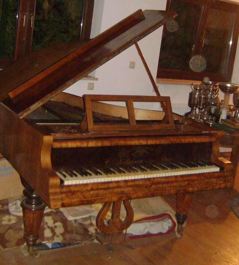 1873 Carl Kutschera Wien Austrian antique famous prize winner grand piano in excellent original condition.