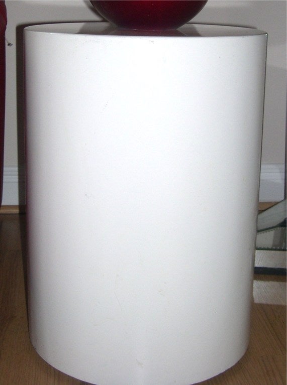 Mid century Modern Karl Springer  Lacquer Cylindrical Stand /Table Base