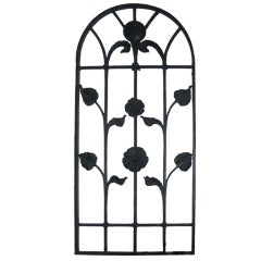 Antique Gustavian  Art Nouveau Hand Wrought Iron Screen 1920