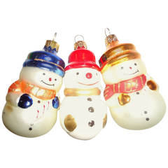 150 pcs Vintage  Christmas Ornaments Army of Smiley Snowmen