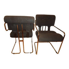 Two Black Guido Faleschini Tucroma Chairs