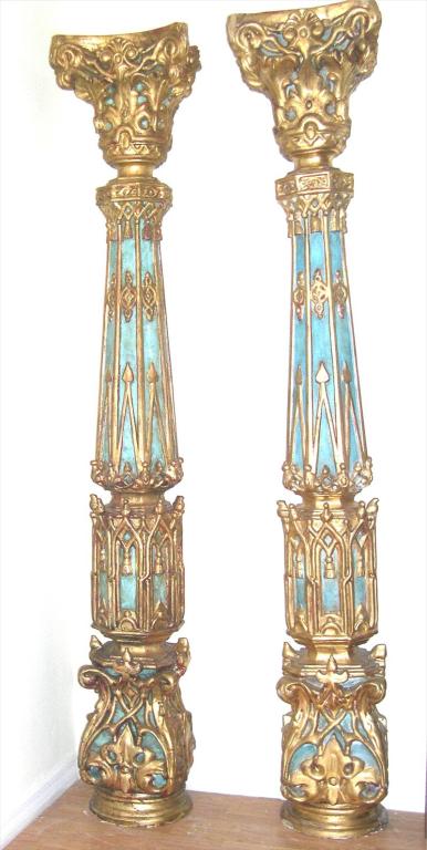 SALE! Two Russian 19th Century Gilded Columns