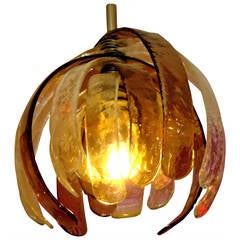 Splendid Rare Carlo Nason for Mazzega Chandelier in Grey lava Glass