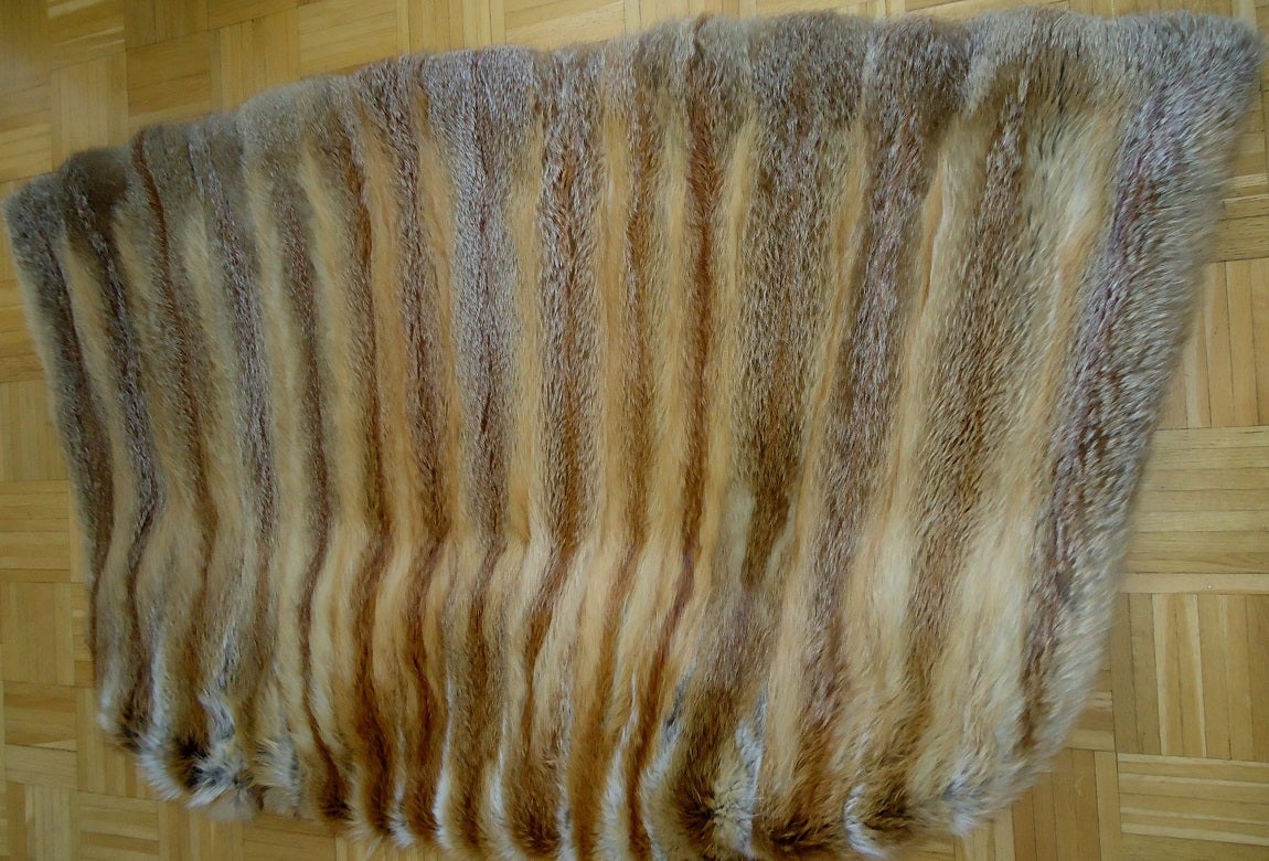 Royal Lush Red Fox Fur Throw& Pillows