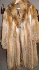 Vintage Luxurious  Red Fox Fur Long Winter Coat