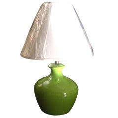 1970s Apple Green Table Lamp