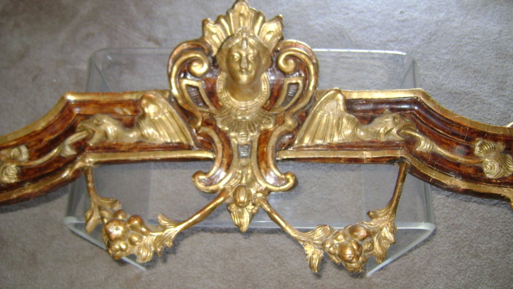 Baroque Gustavian Antique 18 th c  Papier Mache Cornice/Valance