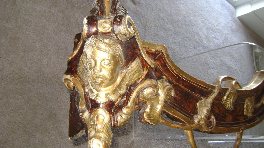 Gustavian Antique 18 th c  Papier Mache Cornice/Valance In Good Condition In Boca Raton, FL