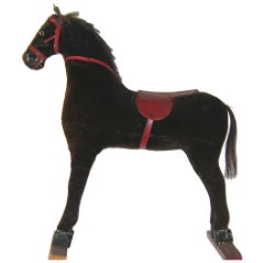 Antique Plush Handmade Toy Horse