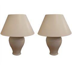Pair of Plaster Lamps by Michael Taylor