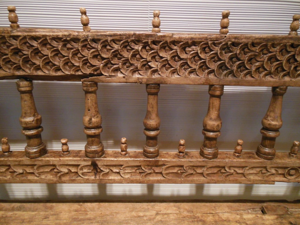 Mexican Antique Wood bench For Sale