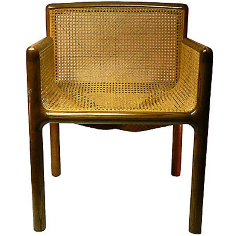 MidCentury Cane Chair For Sale at 1stDibs