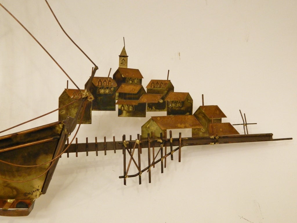 Metal Wall Sculpture by C. Jere