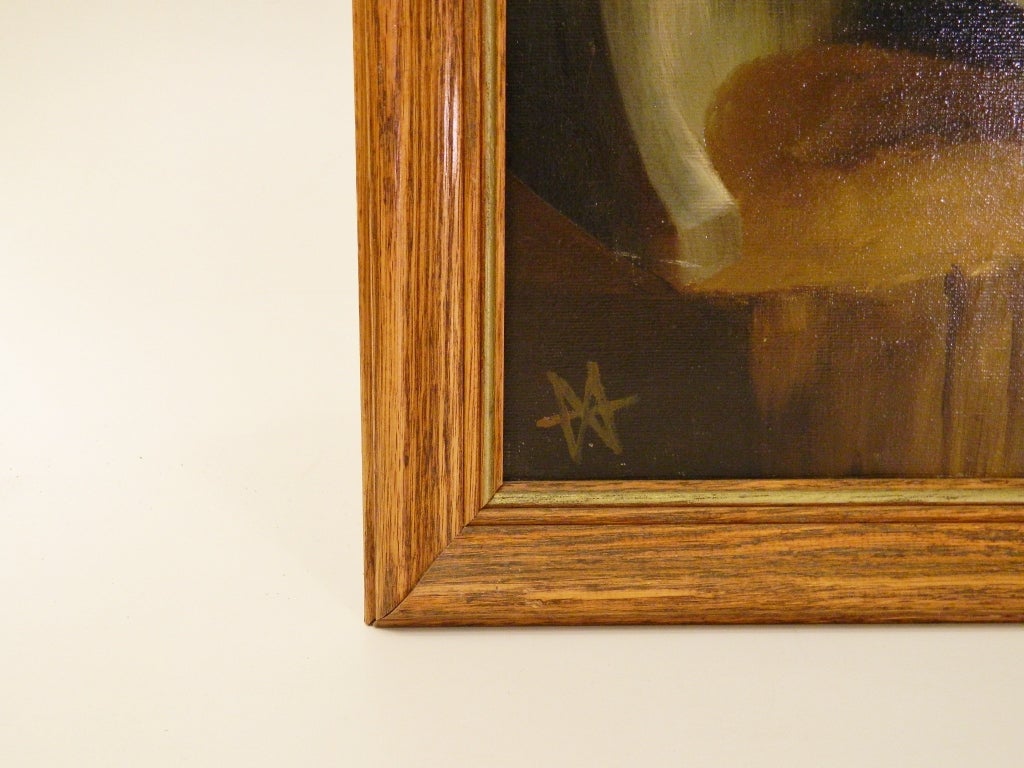 Industrial Age Oil Painting, Signed