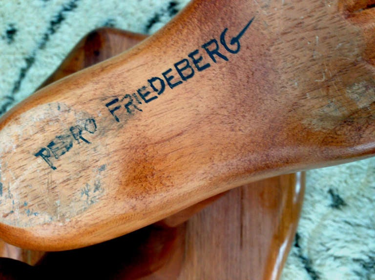 Mahogany Surrealism Sculptural Hand Table Pedro Friedeberg For Sale