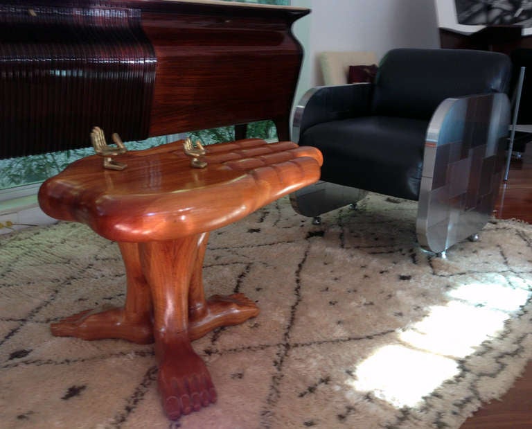 Surrealism Sculptural Hand Table Pedro Friedeberg In Good Condition For Sale In Atlanta, GA
