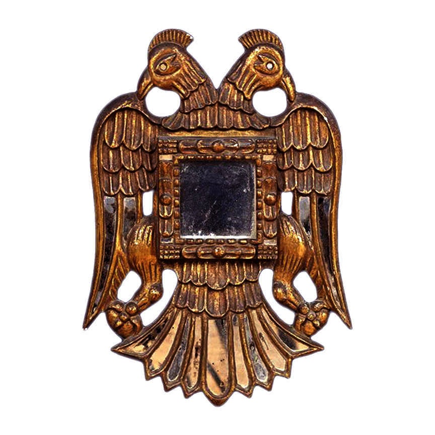 Miroir colonial espagnol ancien avec cadre en bois sculpté et doré