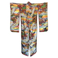 Vintage Japanische Seide Zeremoniell Kimono