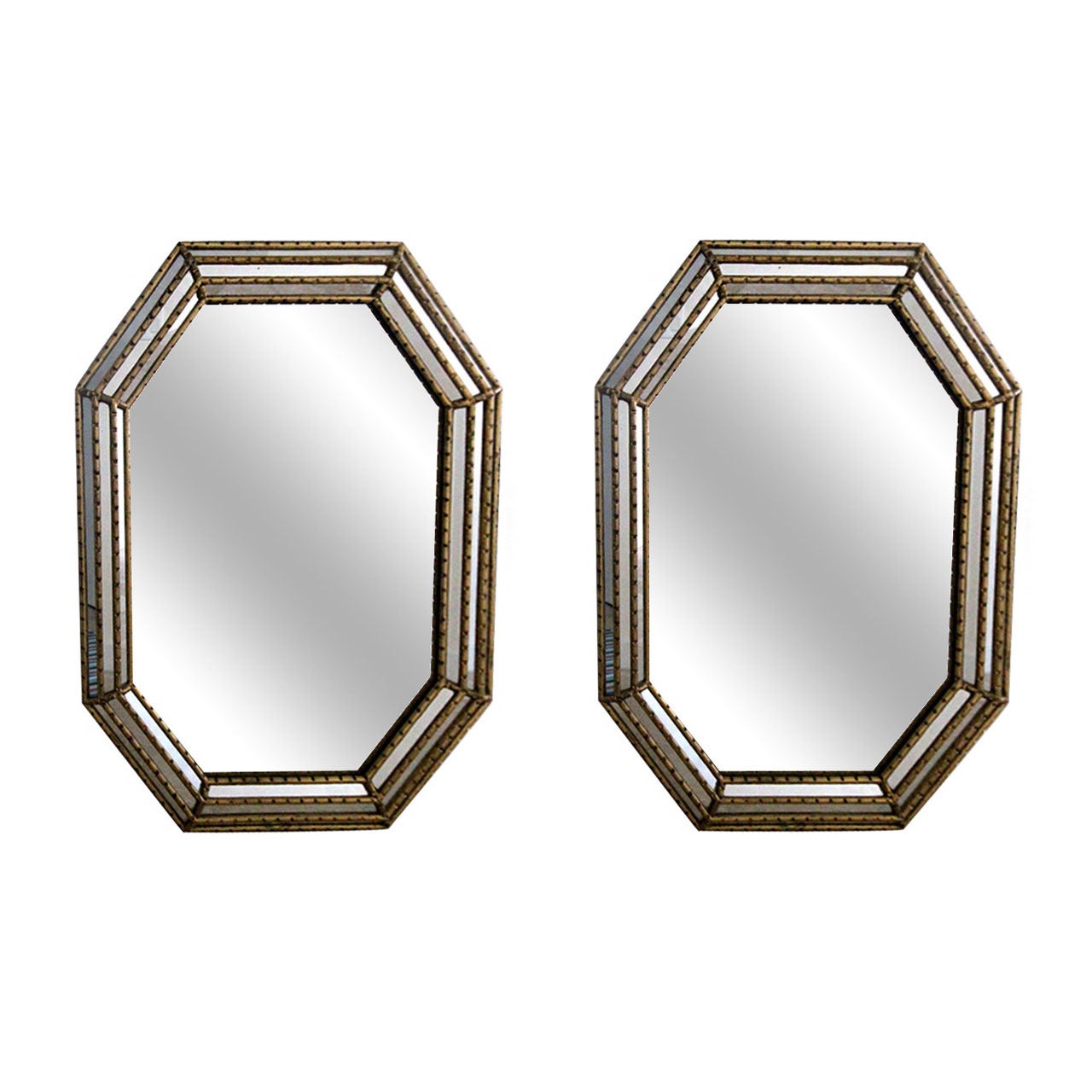 A pair of Large Vintage La Barge Mirror with Gilt Frame