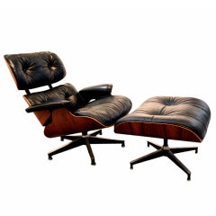 Rosewood Lounge Chair and Ottoman Charles Eames