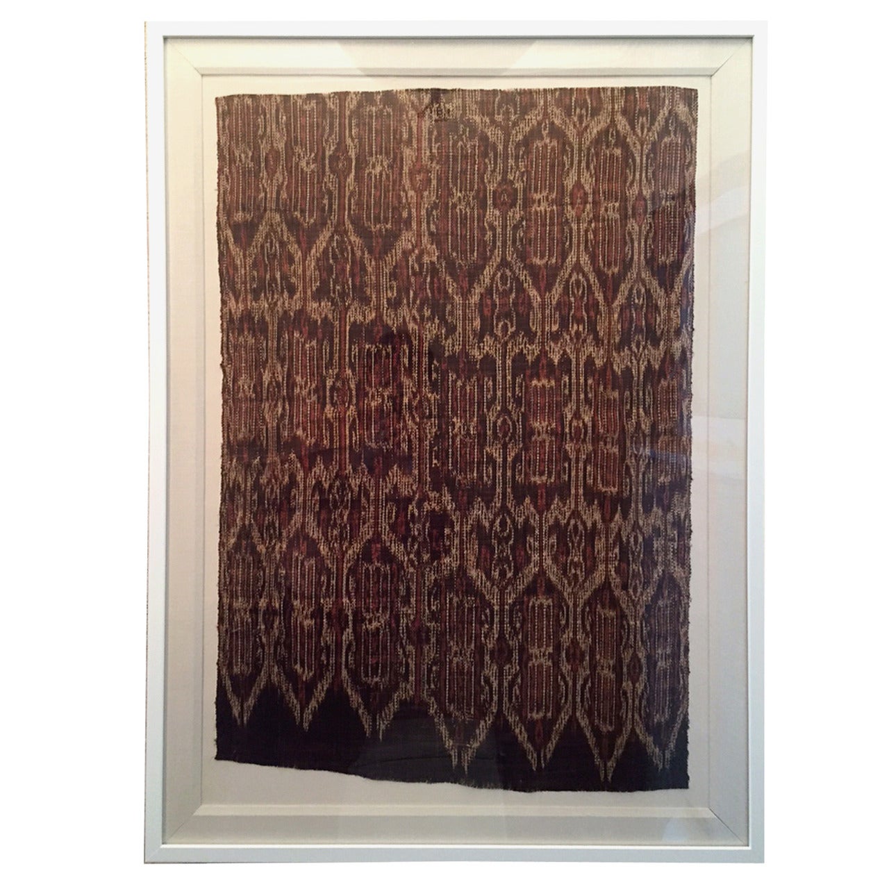 Framed Antique Asian Woven Ikat Textile T'nalak
