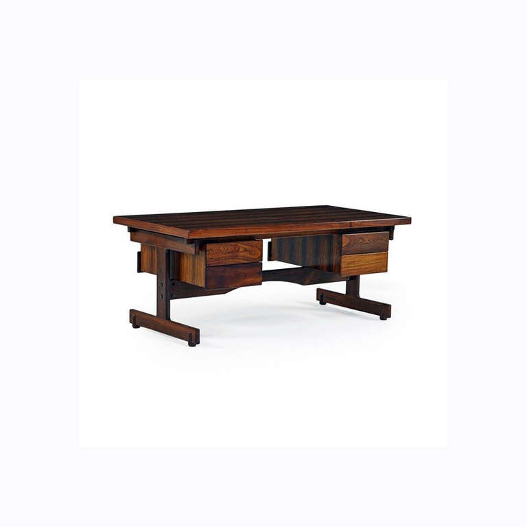 Mid-Century Modern Brazilian Rosewood Desk by Sergio Rodrigues