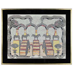 Framed Surrealistic Drawing by Pedro Friedeberg 4
