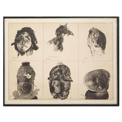 Framed Lithograph by Jose Luis Cuevas Small Edition 6