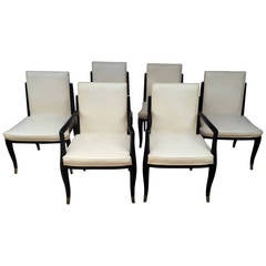 A set of six Art Deco Revival chairs by Interiors Crafts 4