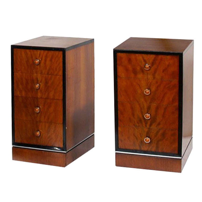 Pair American Art Deco Streamline Nightstand at 1stdibs